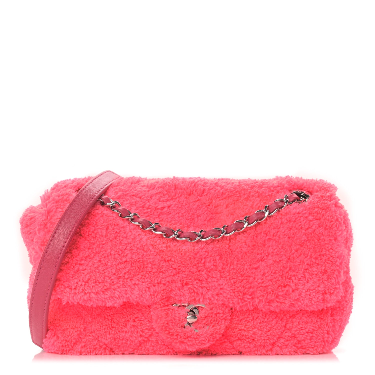 Chanel Mixed Fibers Quilted Jumbo Flap Pink 1 of 10