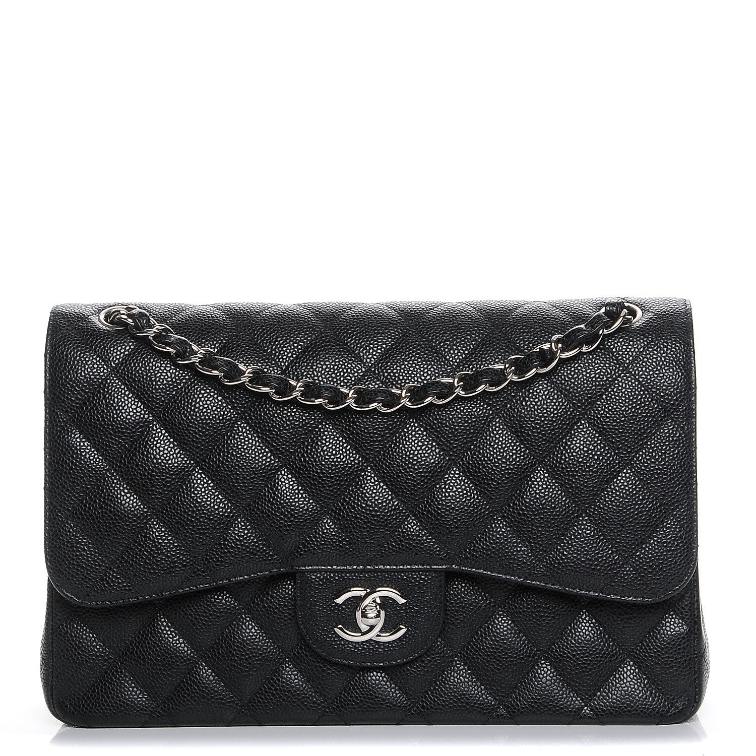 Chanel Caviar Quilted Jumbo Double Flap Black 1 of 7