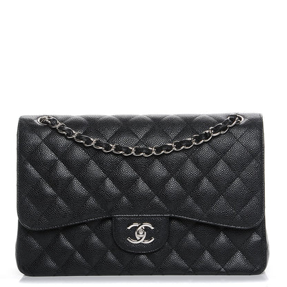Chanel Caviar Quilted Jumbo Double Flap Black 1 of 7