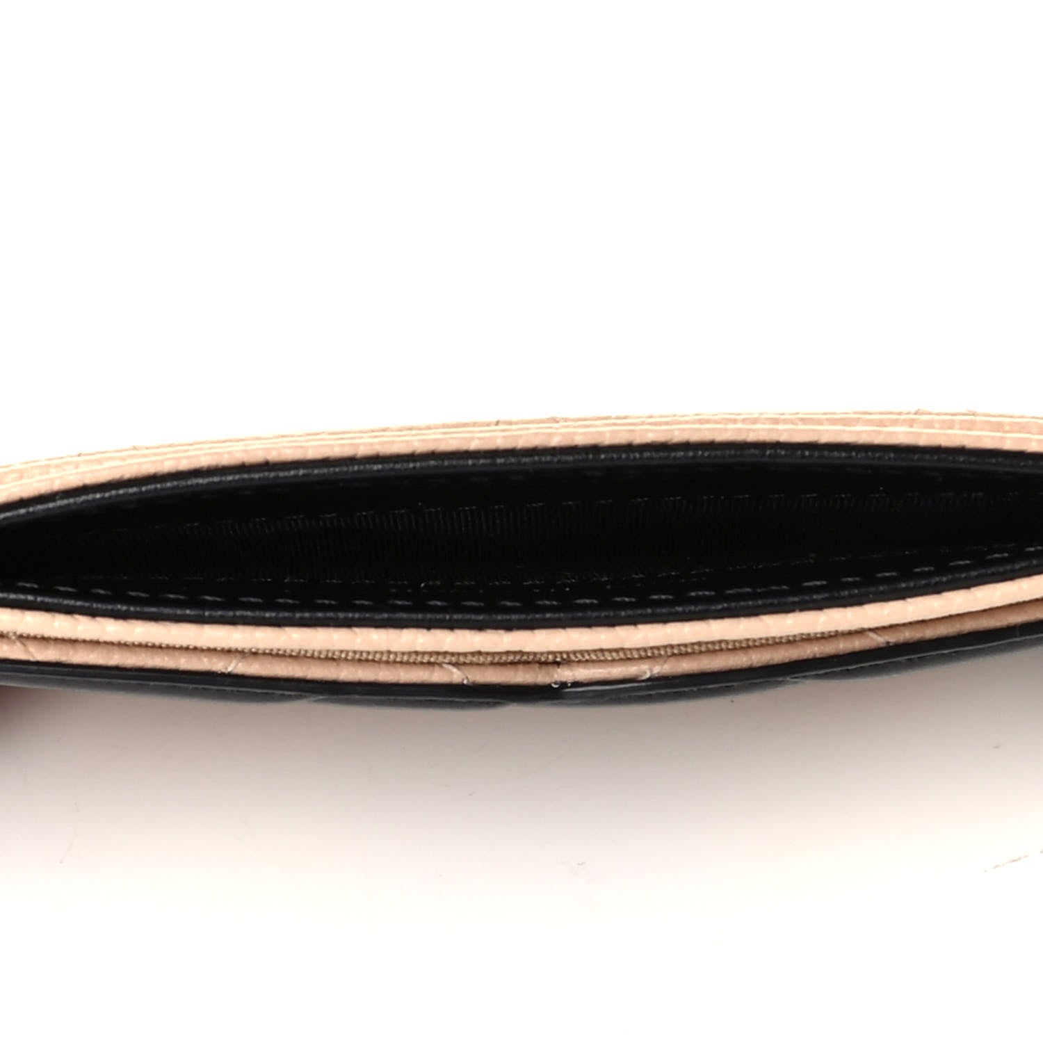 Chanel Caviar Quilted Filigree Card Holder Beige Black 7 of 10