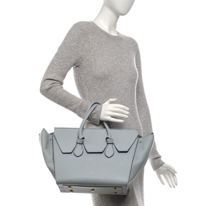 Celine Crisped Calfskin Small Tie Knot Tote Light Blue 2 of 8