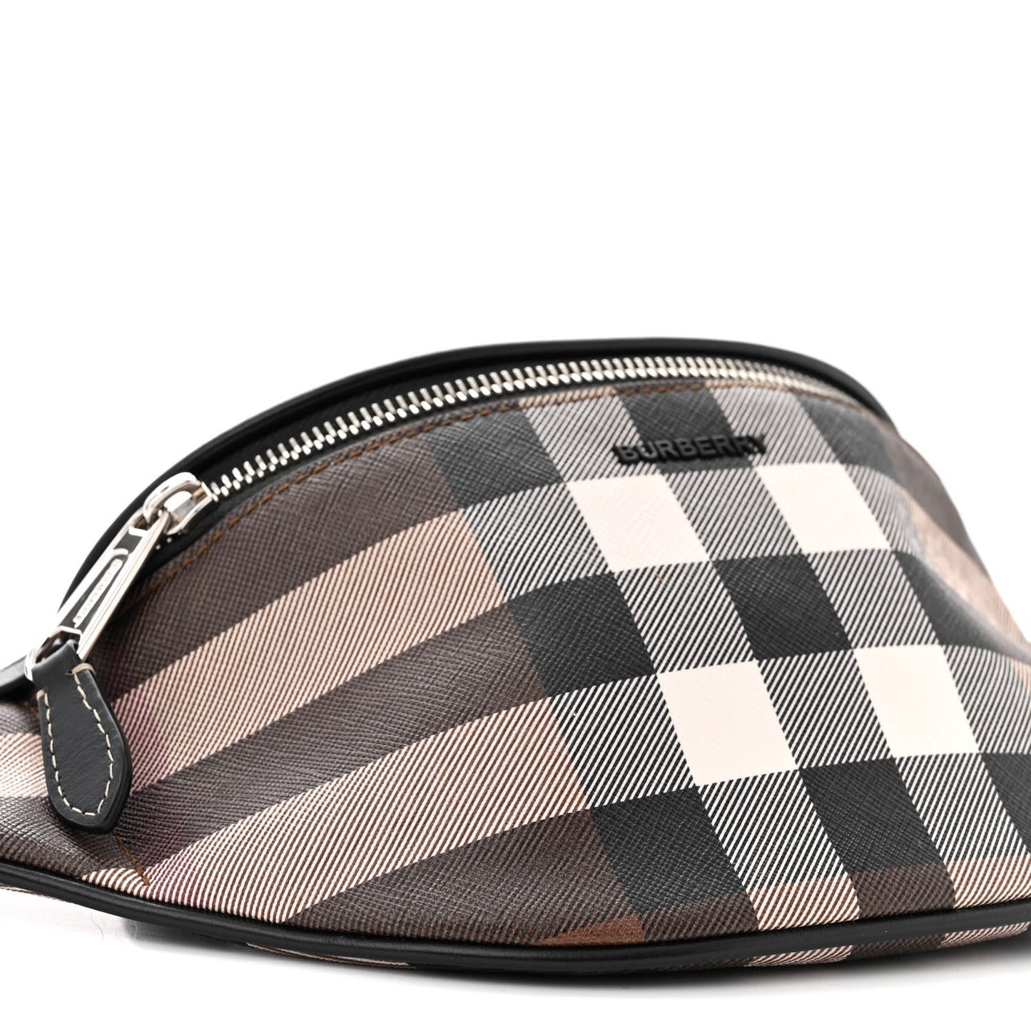 E-canvas Check Mini Cason Bum Bag Dark Birch Brown