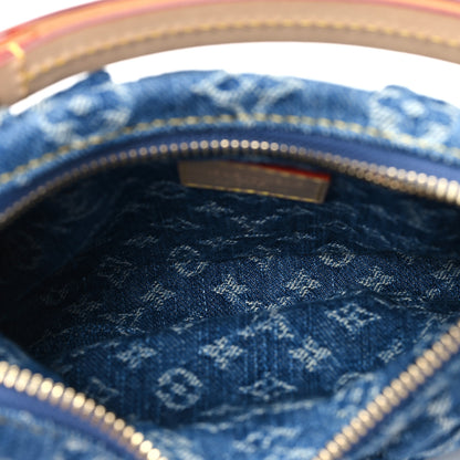 Louis Vuitton Monogram Denim Pochette Valley  Blue 5 of 10