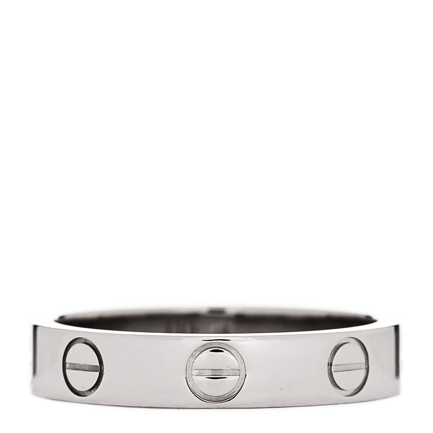 18K White Gold 3.5mm LOVE Wedding Band Ring 50 5.25