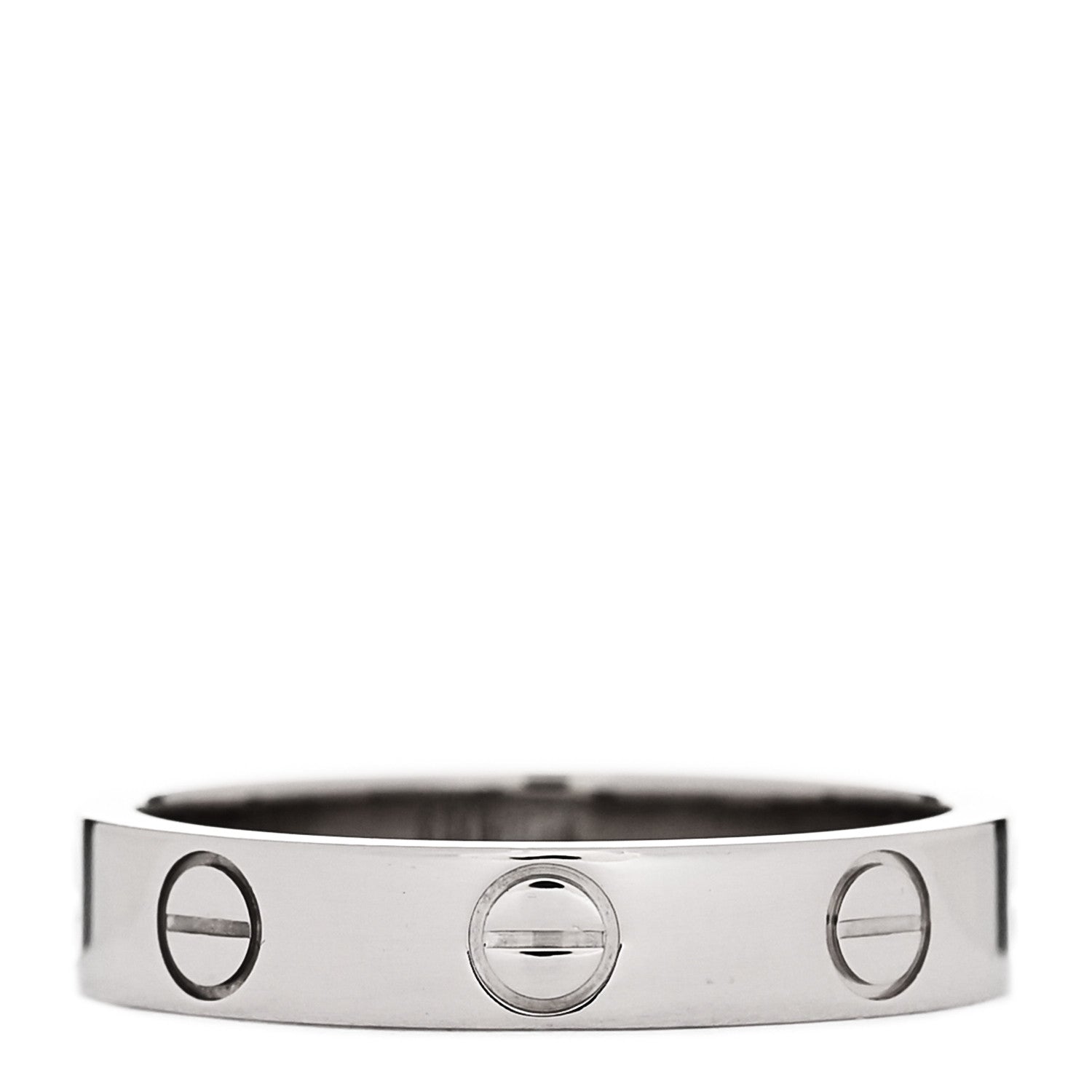 Cartier 18K White Gold 3.5mm LOVE Wedding Band Ring 50 5.25 3 of 4