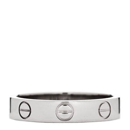 Cartier 18K White Gold 3.5mm LOVE Wedding Band Ring 50 5.25 3 of 4