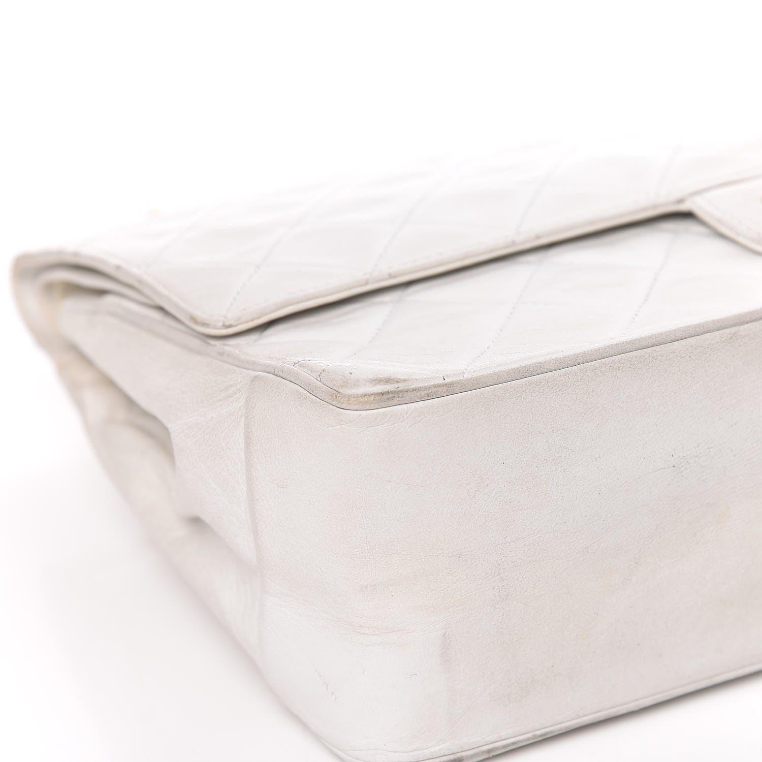 Chanel Lambskin Quilted Medium Double Flap White 20 of 27