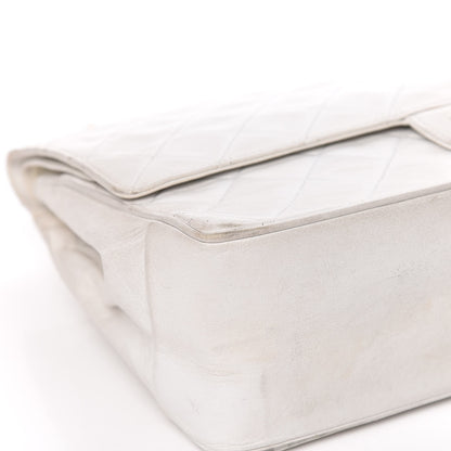 Chanel Lambskin Quilted Medium Double Flap White 20 of 27