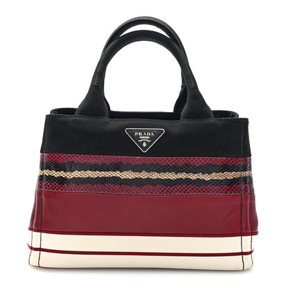 Prada Patch Righe Mix Tote Cerise 1 of 9