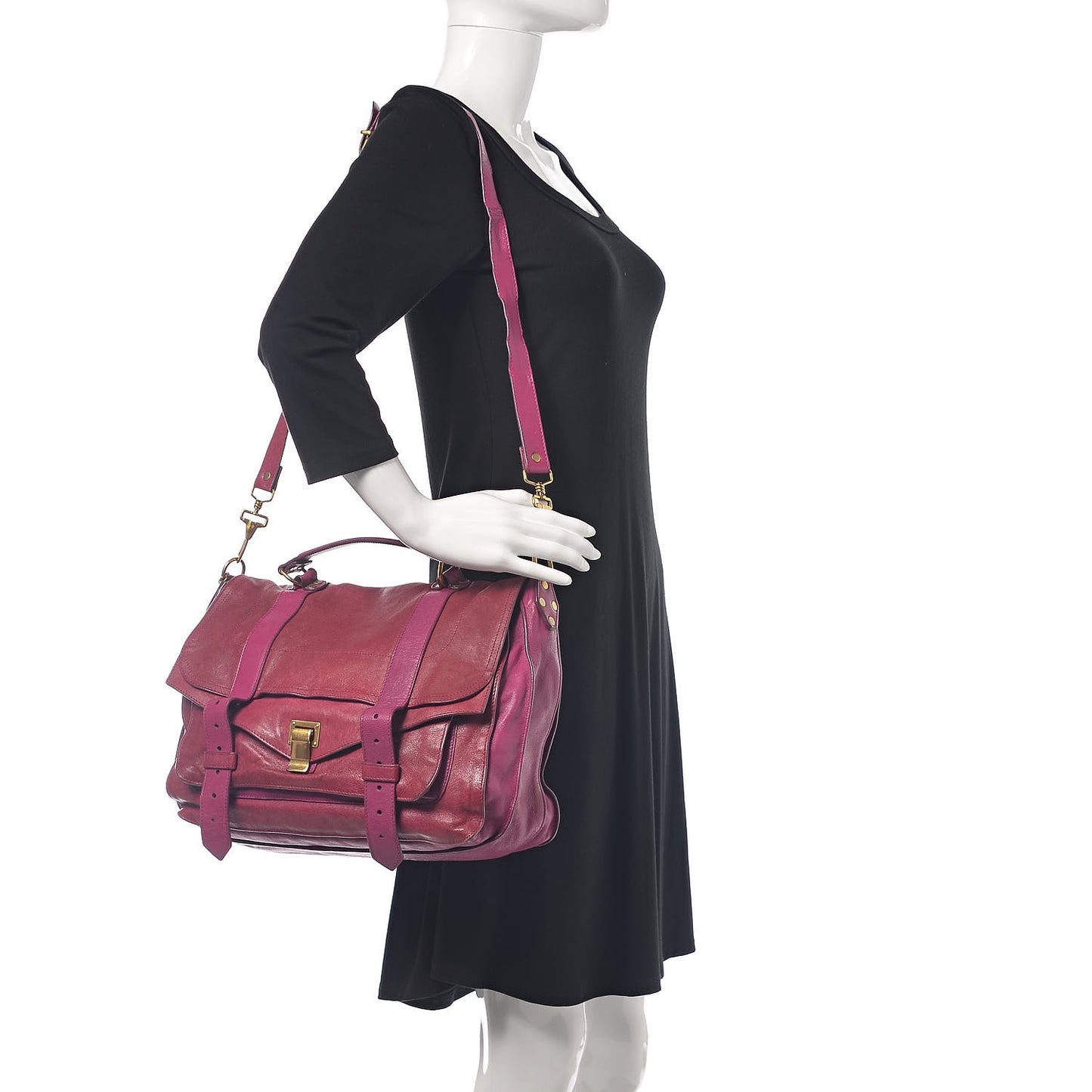 Lambskin Large Bi-Color PS1 Satchel