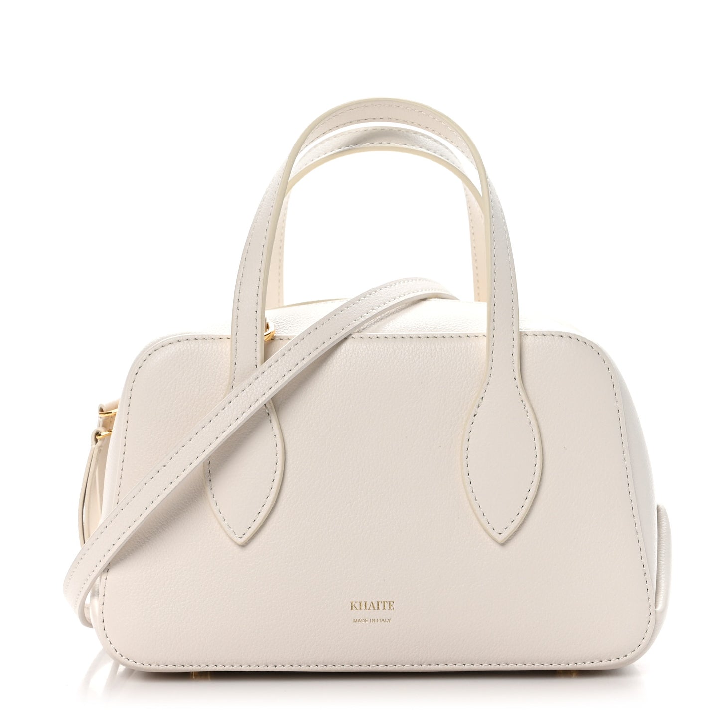 Pebbled Calfskin Small Maeve Bag Cream