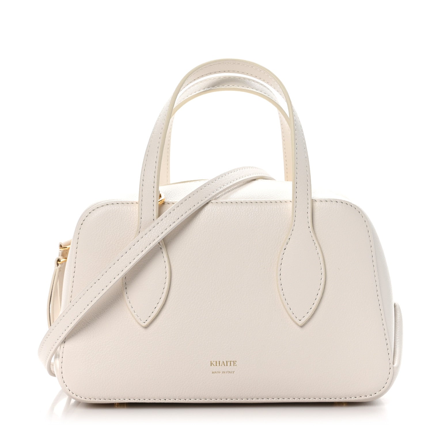 Khaite Pebbled Calfskin Small Maeve Bag Cream 1 of 9