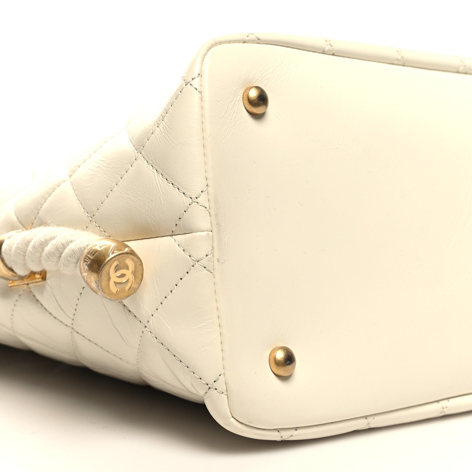 Chanel Crumpled Calfskin En Vogue Rope Hobo Bag White 9 of 11