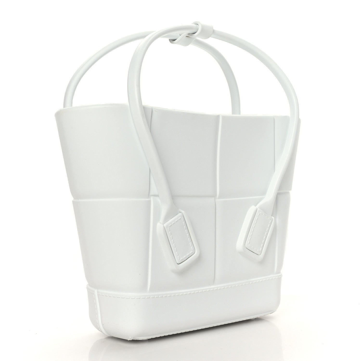Bottega Veneta Rubber Intrecciato Mini Arco Tote White 3 of 11