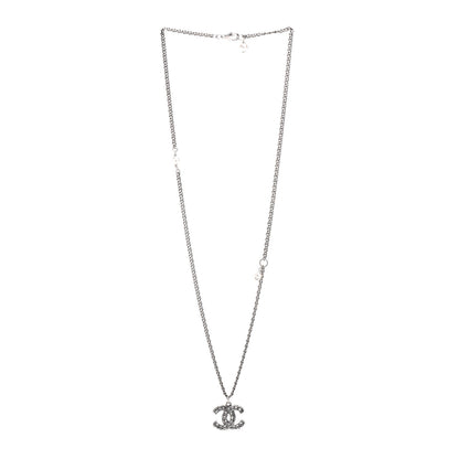 Chanel Crystal CC Necklace Ruthenium 3 of 4