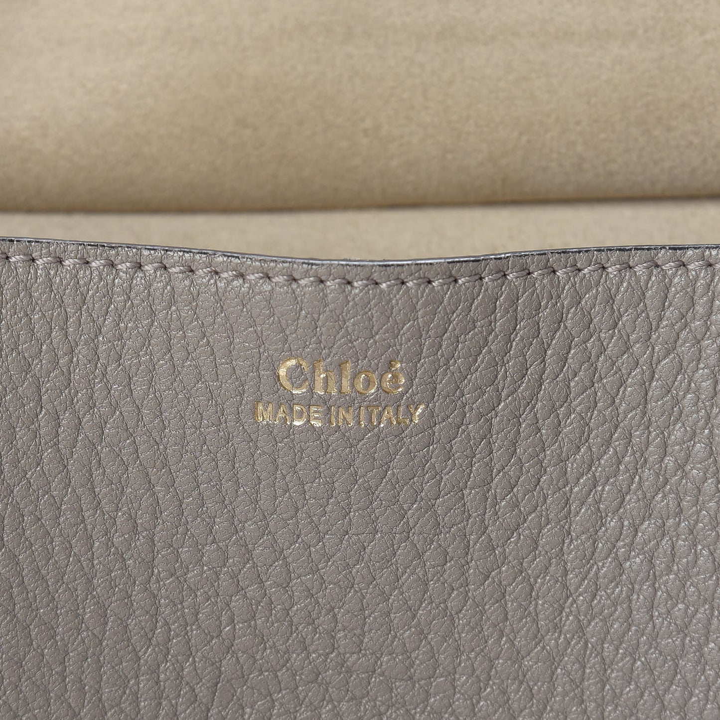 Grained Lambskin Drew Shoulder Bag Motty Grey