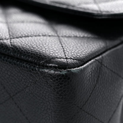 Chanel Caviar Quilted Jumbo Double Flap Black 9 of 17