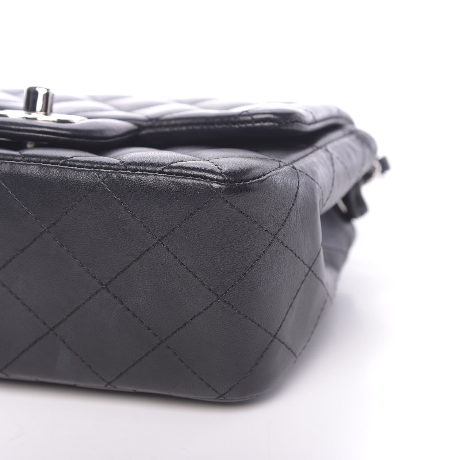 Chanel Lambskin Quilted Mini Square Flap Black 9 of 11