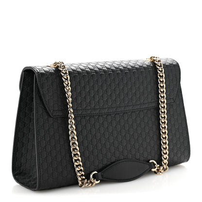 Gucci Microguccissima Medium Emily Chain Shoulder Bag Black 3 of 11