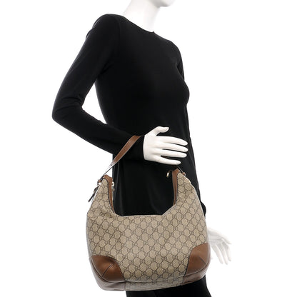 Gucci GG Supreme Monogram Margaux Calfskin Medium Nice Hobo Beige Ebony Acero 2 of 9