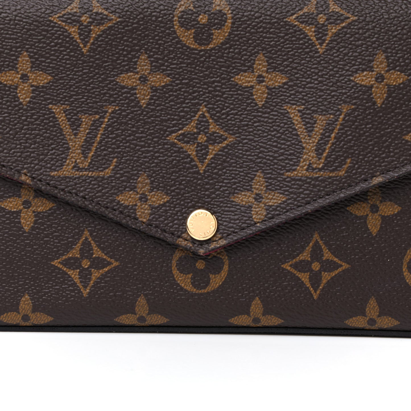 Monogram Pochette Felicie Chain Wallet Fuchsia