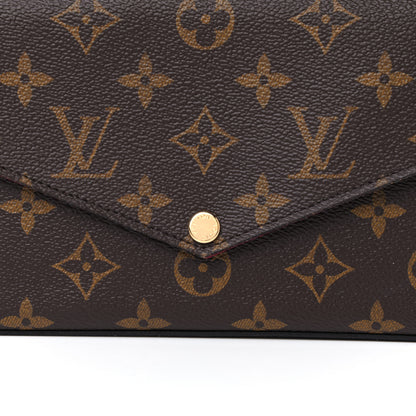 Louis Vuitton Monogram Pochette Felicie Chain Wallet Fuchsia 9 of 13