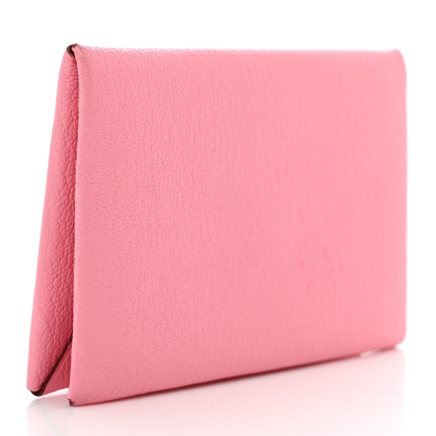 Hermes Chevre Chandra Verso Calvi Card Case Rose Confetti Brique 3 of 10