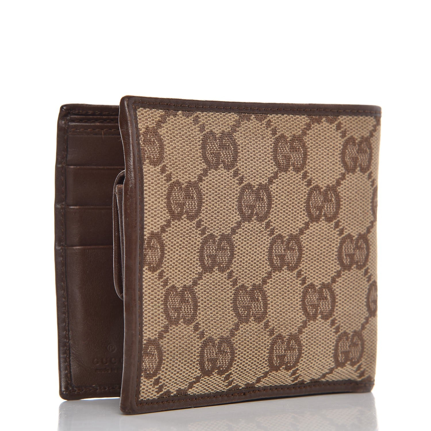 Gucci GG Monogram Bi-Fold Wallet Dark Brown 3 of 15