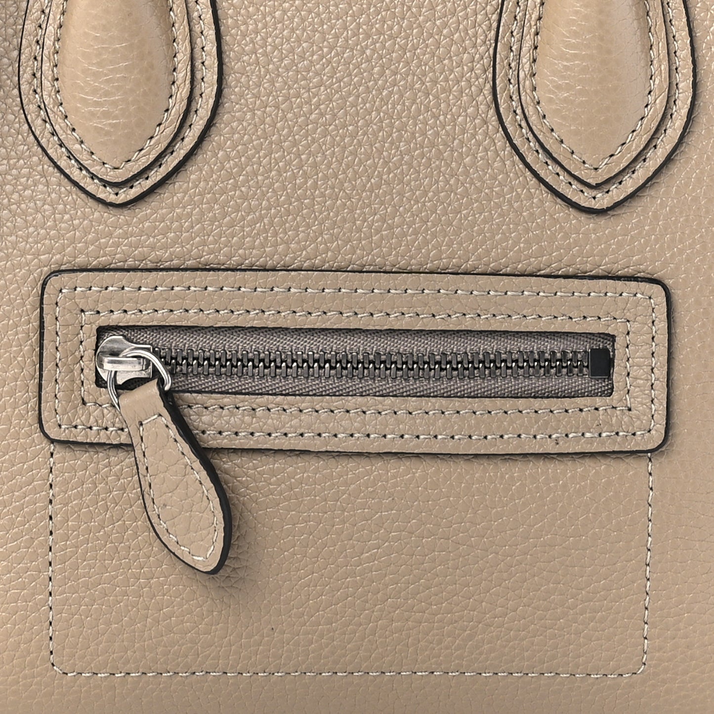 Drummed Calfskin Nano Luggage Dune