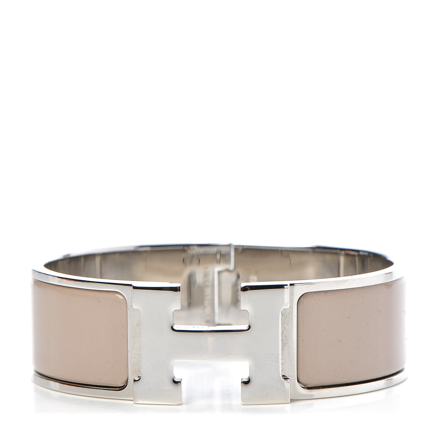 Hermes Enamel Wide Clic Clac H Bracelet GM Maron Glace 1 of 6