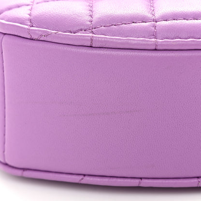 Chanel Lambskin Quilted CC Large In Love Heart With Chain Purple 11 of 11