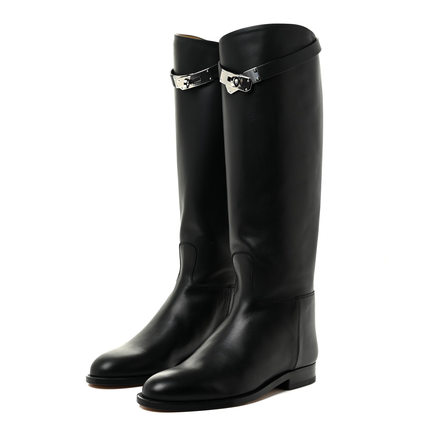 Hermes Box Kelly Jumping Boots 36 Black 3 of 11