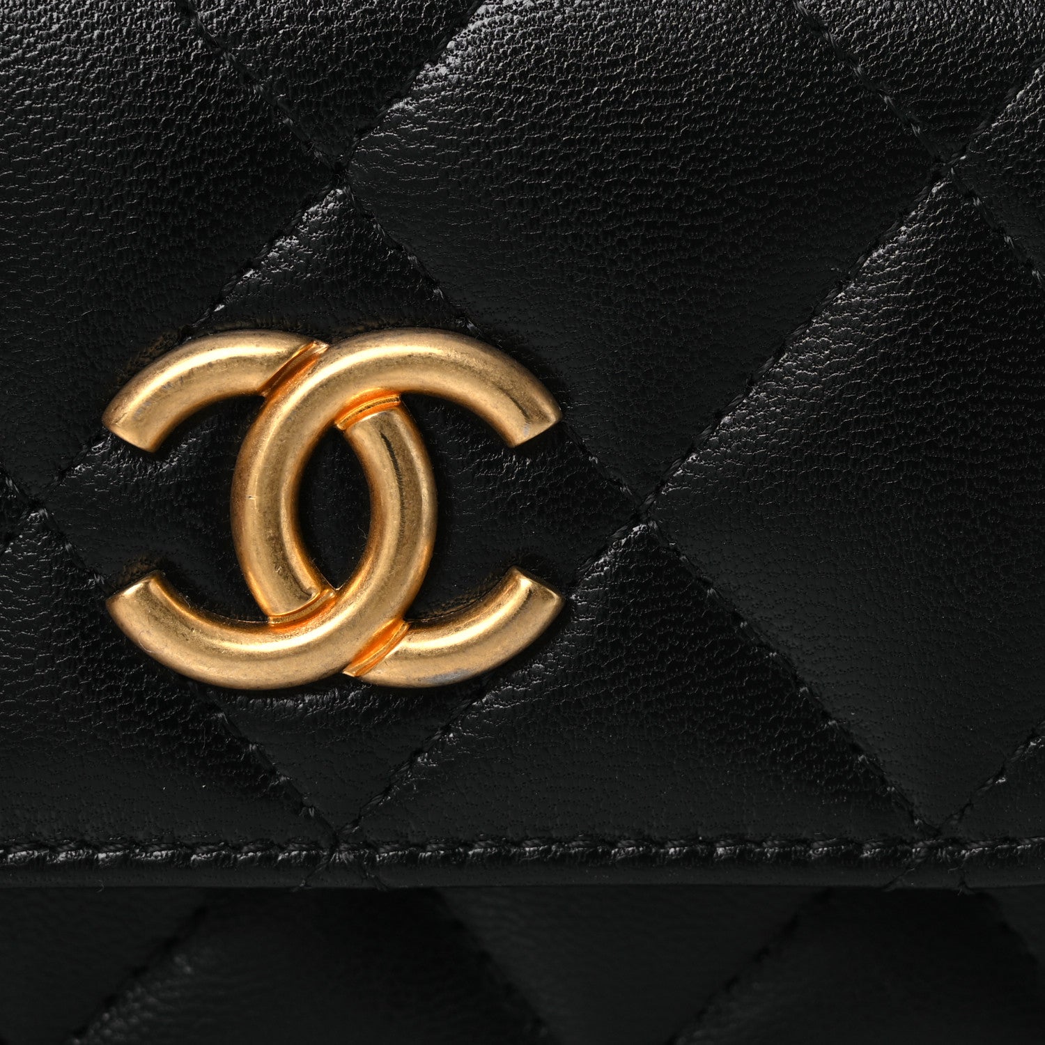 Chanel Goatskin Quilted Punk Essentials Chain Mini Flap Belt Bag Black 8 of 11