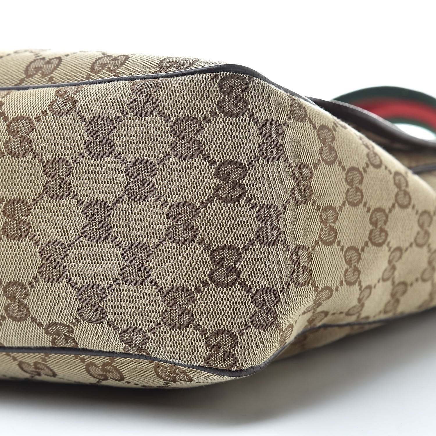 Gucci Monogram Web Medium Flap Messenger Beige Dark Brown 10 of 13