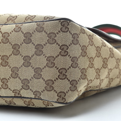 Gucci Monogram Web Medium Flap Messenger Beige Dark Brown 10 of 13