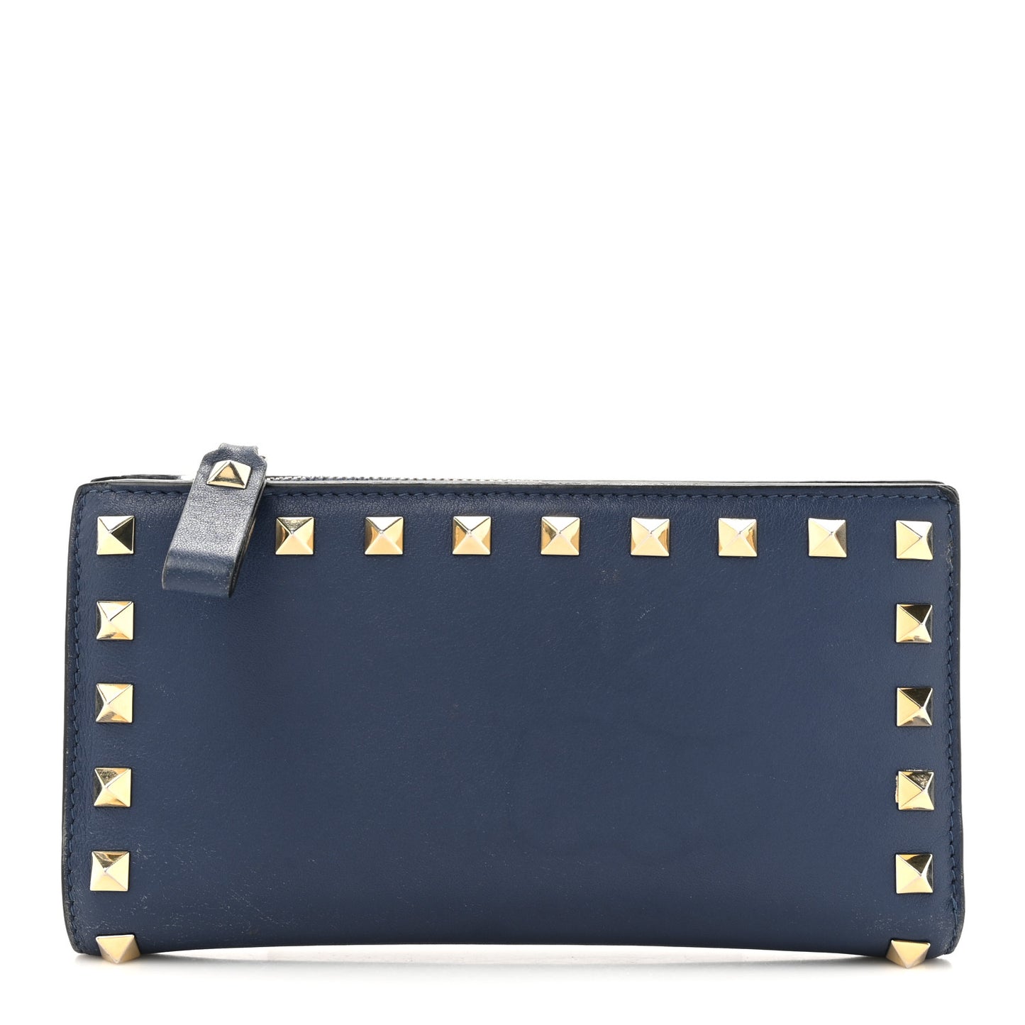 Calfskin Rockstud Continental Wallet Baltique