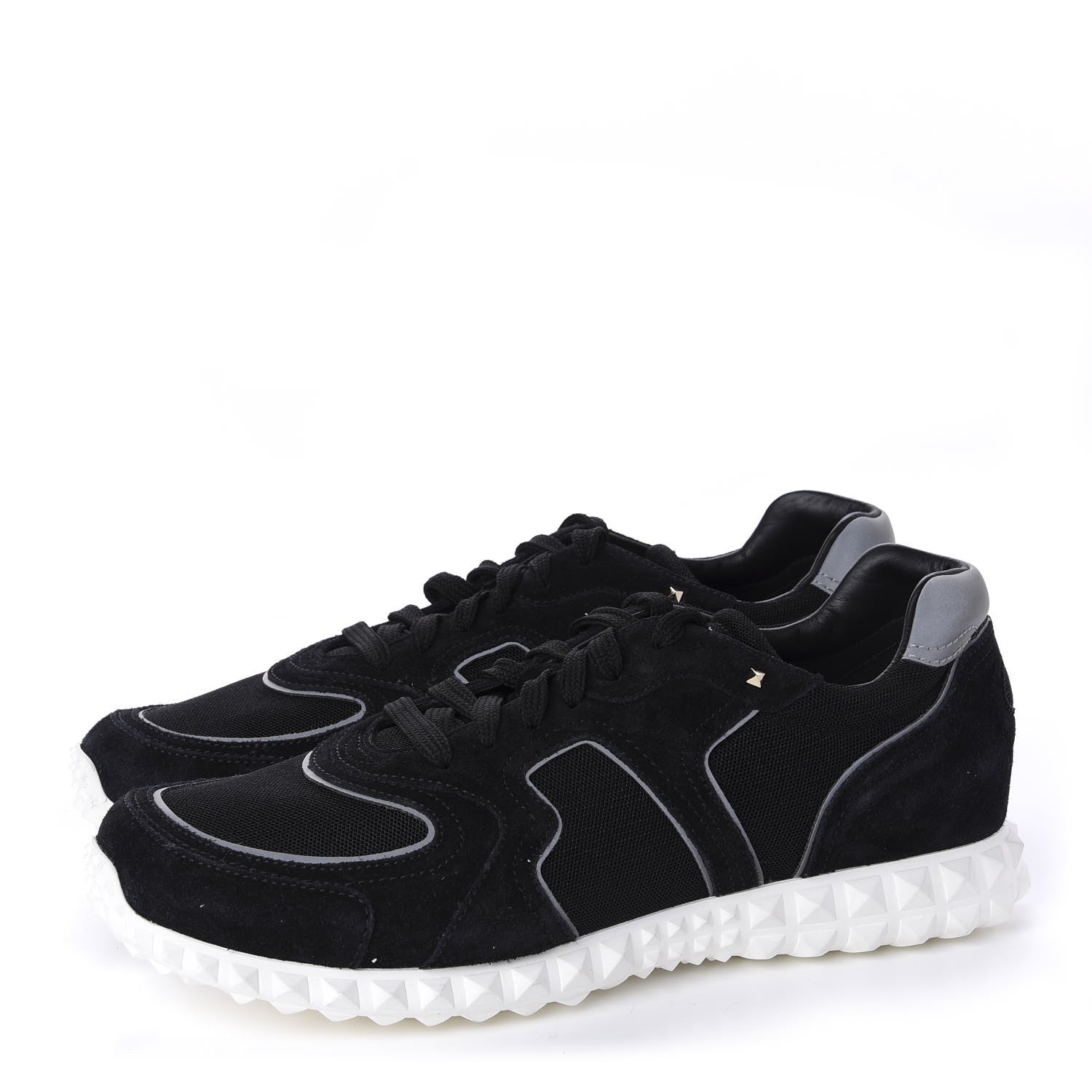 Valentino Garavani Suede Fabric Mens Soul AM Sneakers 43.5 Black 3 of 9