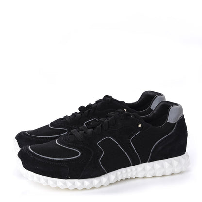 Valentino Garavani Suede Fabric Mens Soul AM Sneakers 43.5 Black 3 of 9