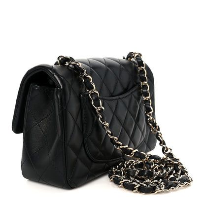 Chanel Lambskin Quilted Mini Rectangular Flap Black 3 of 12