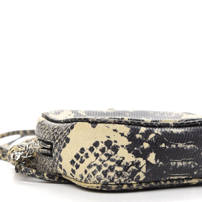 Saint Laurent Python Embossed Calfskin Monogram Blogger Bag Black Beige 7 of 9