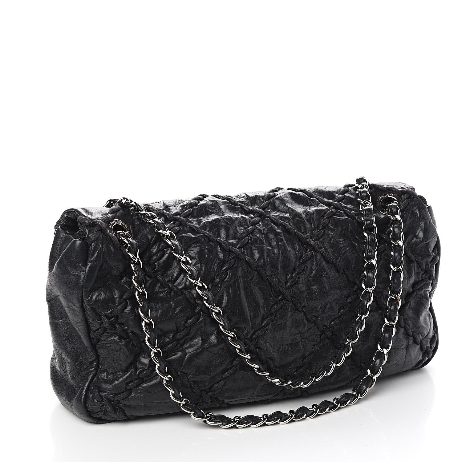 Chanel Calfskin Ultra Stitch Oversize Flap Black 2 of 9
