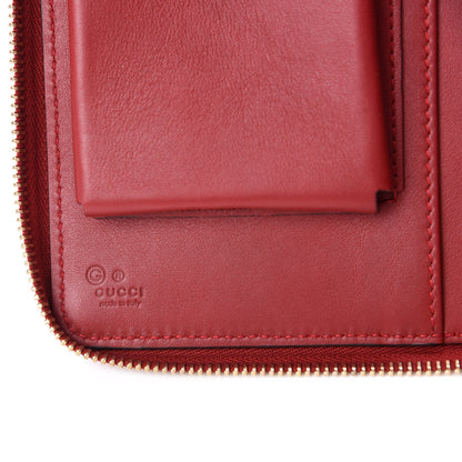 Gucci Microguccissima Zip Around Top Handle Travel Wallet Red 7 of 9