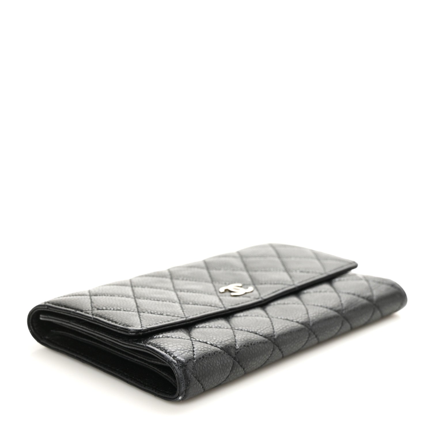 Chanel Caviar Quilted Large Flap Wallet Black 4 of 7