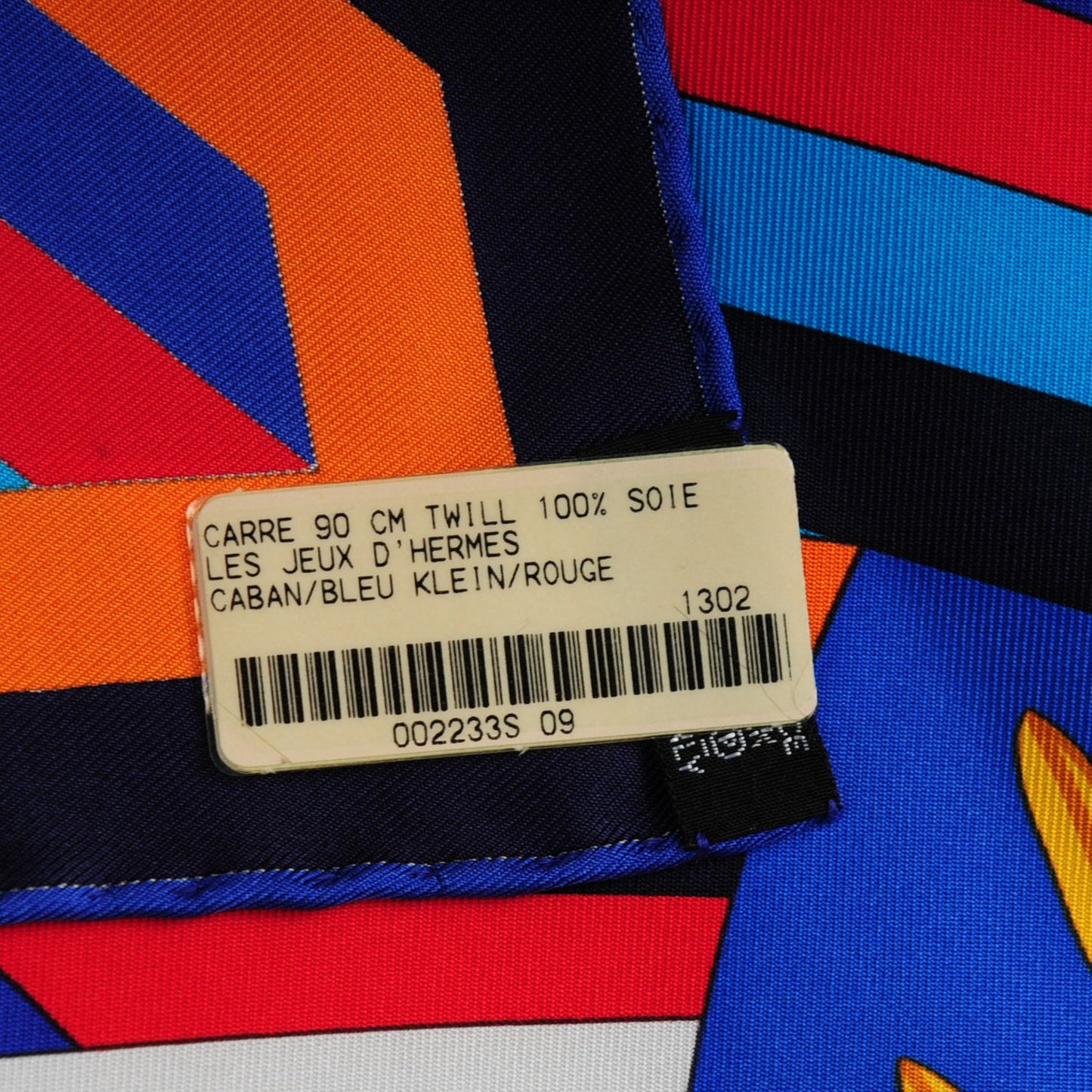Silk Les Jeux d'Scarf 90 Caban Bleu Klein Rouge
