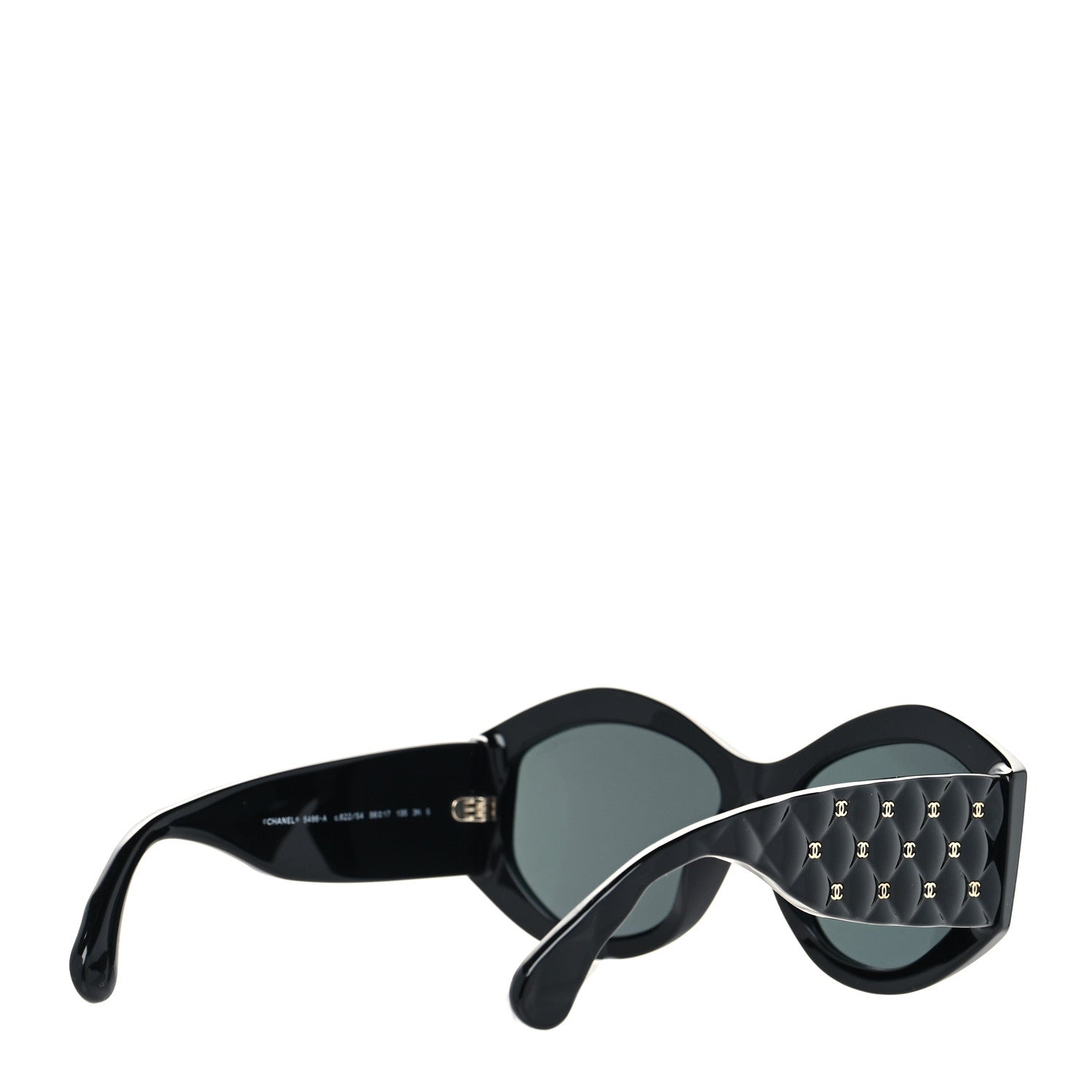 Chanel Acetate Quilted CC Sunglasses 5486-A Black 4 of 8