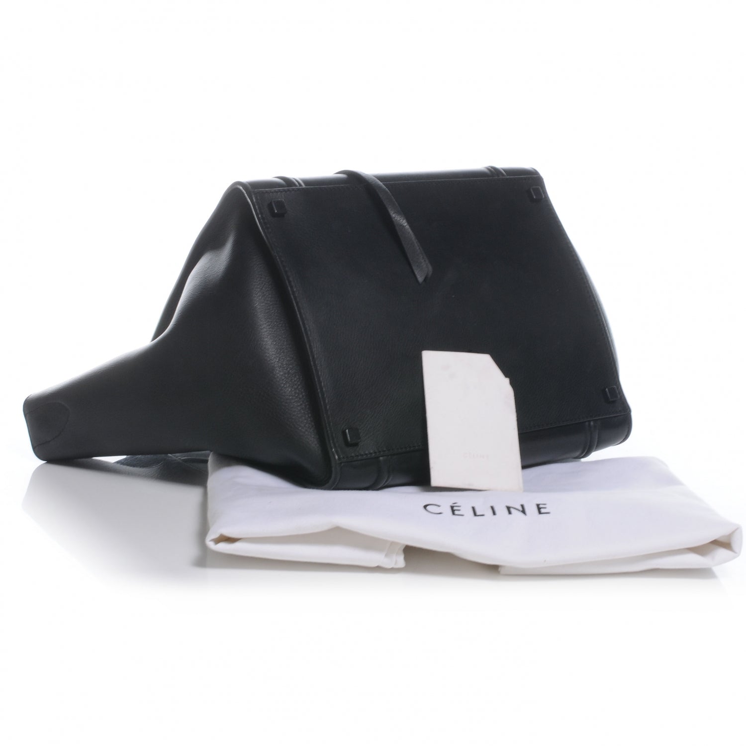 Celine Supple Calfskin Medium Phantom Luggage Black 4 of 8