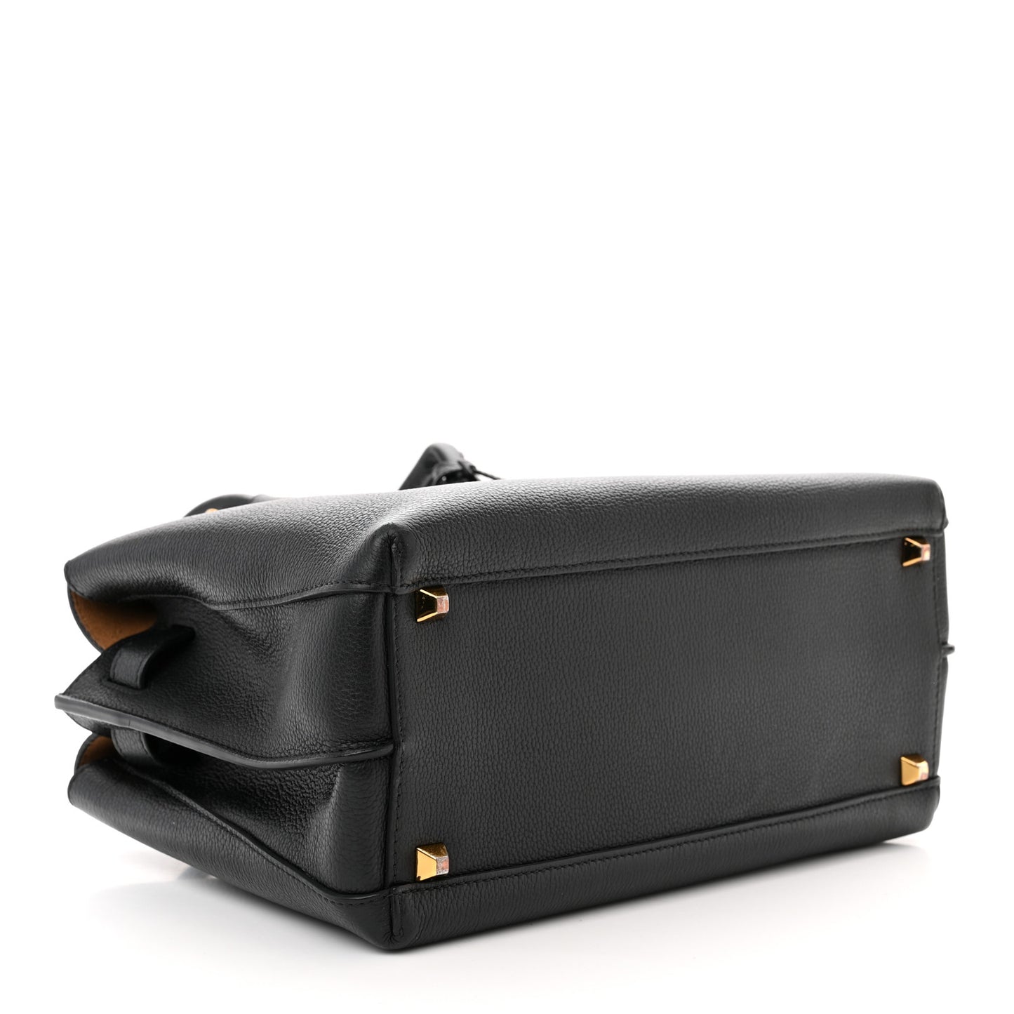 Grained Calfskin Medium Milla Tote Black