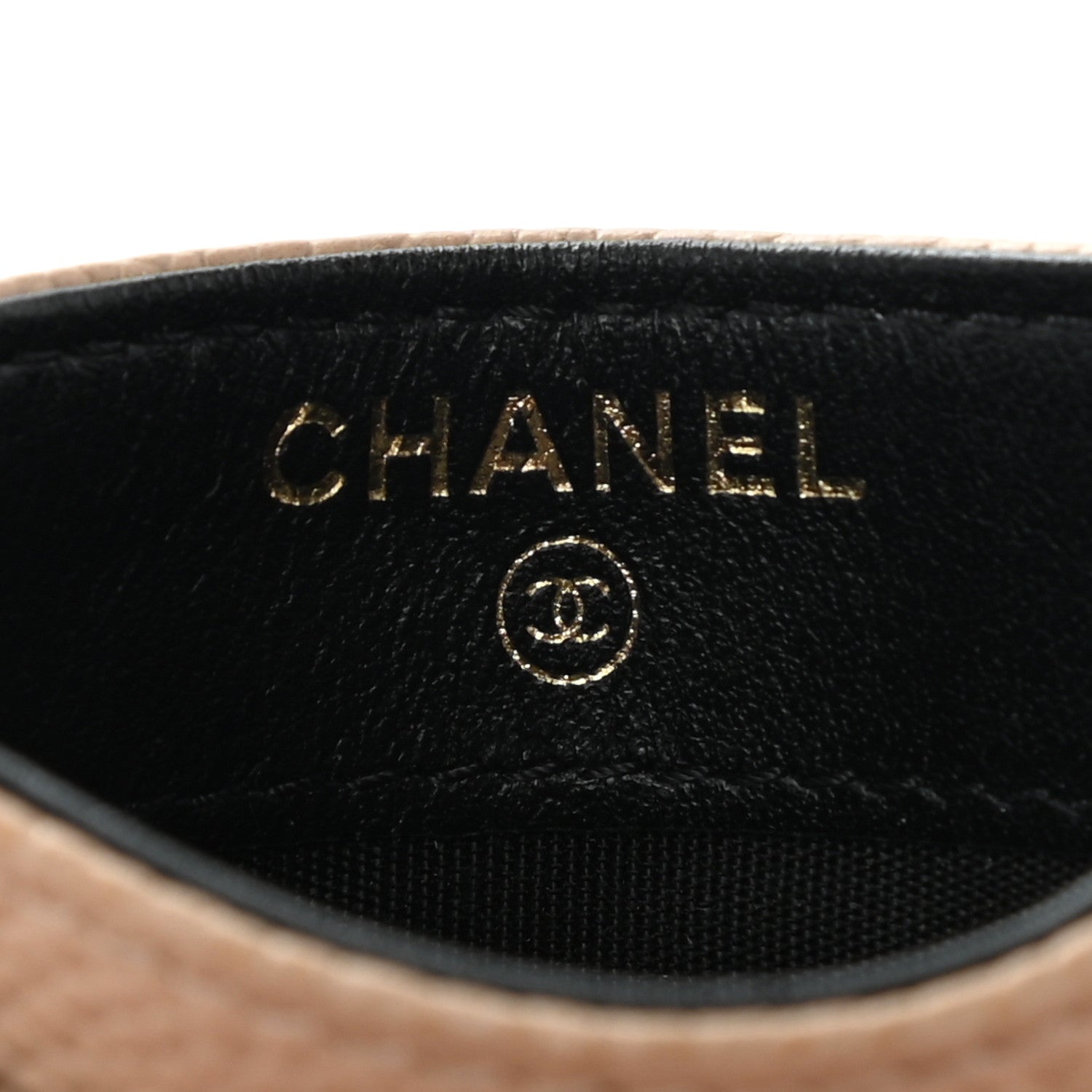 Chanel Caviar Quilted Filigree Card Holder Beige Black 6 of 8
