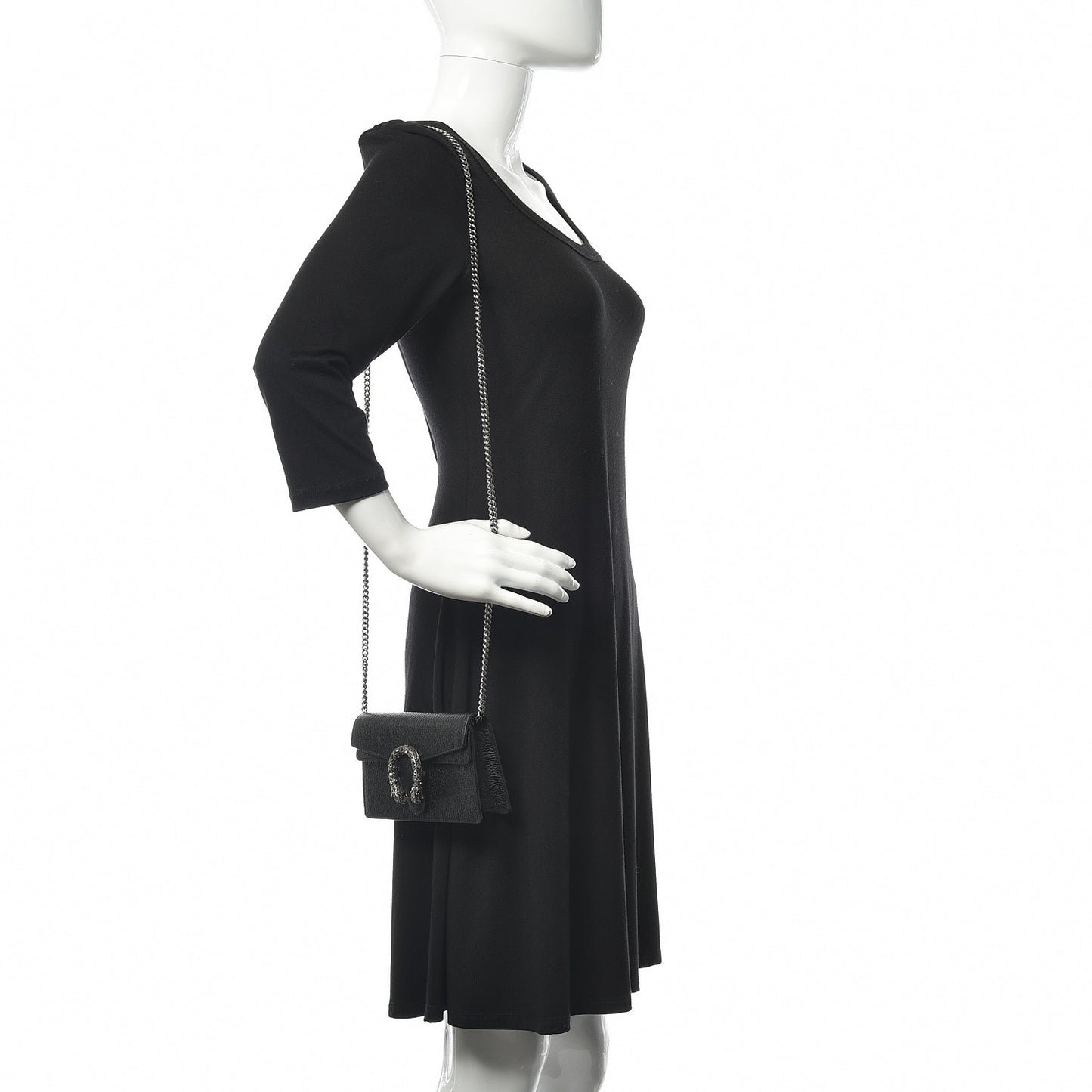 Calfskin Super Mini Dionysus Shoulder Bag Black