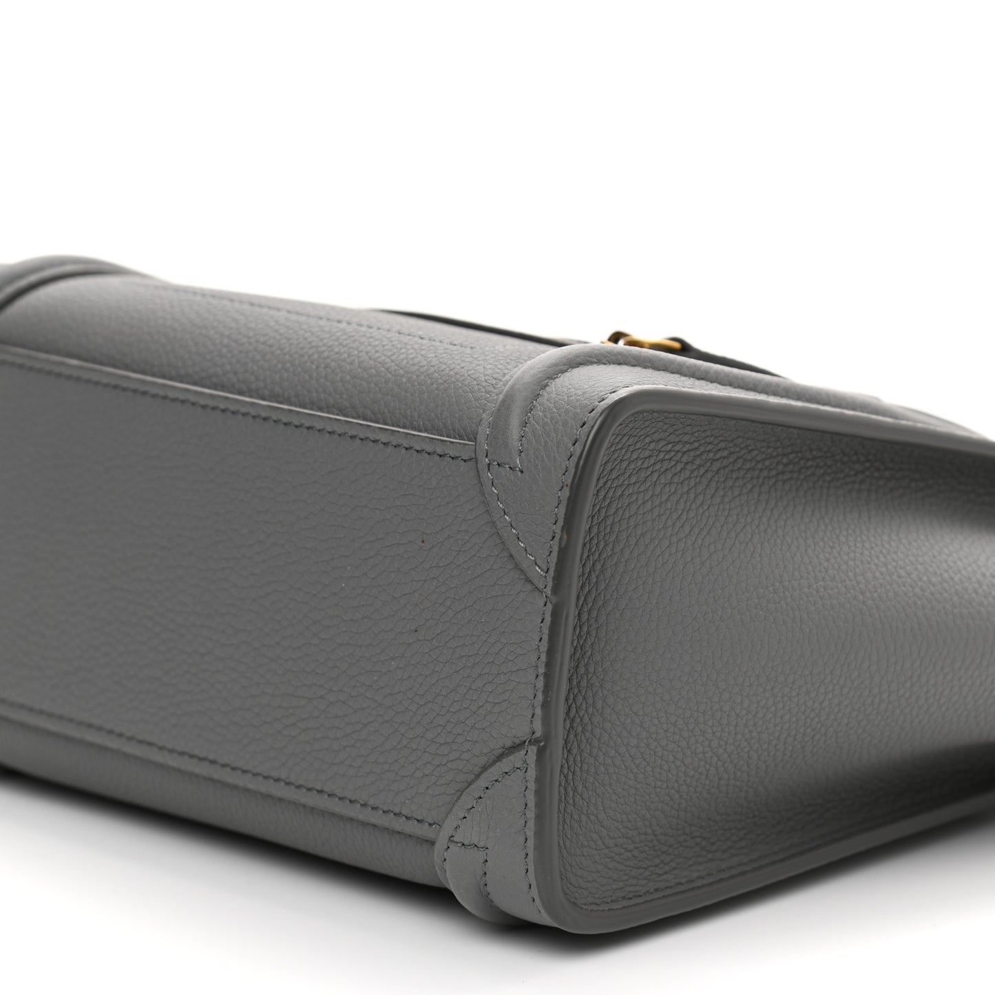 Drummed Calfskin Nano Luggage Kohl